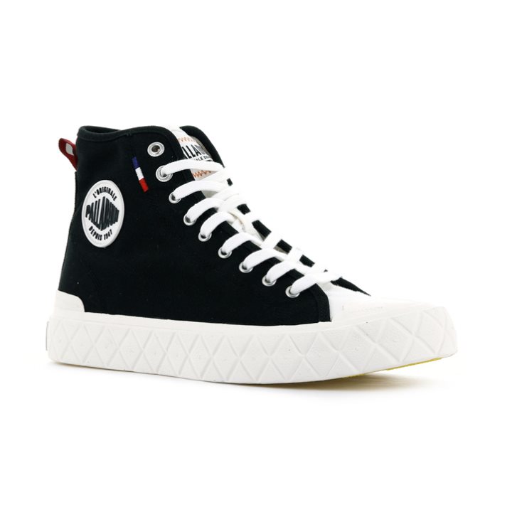 Palladium Palla Ace Canvas High Tops Men's Sneakers Black | UK E496-EQH